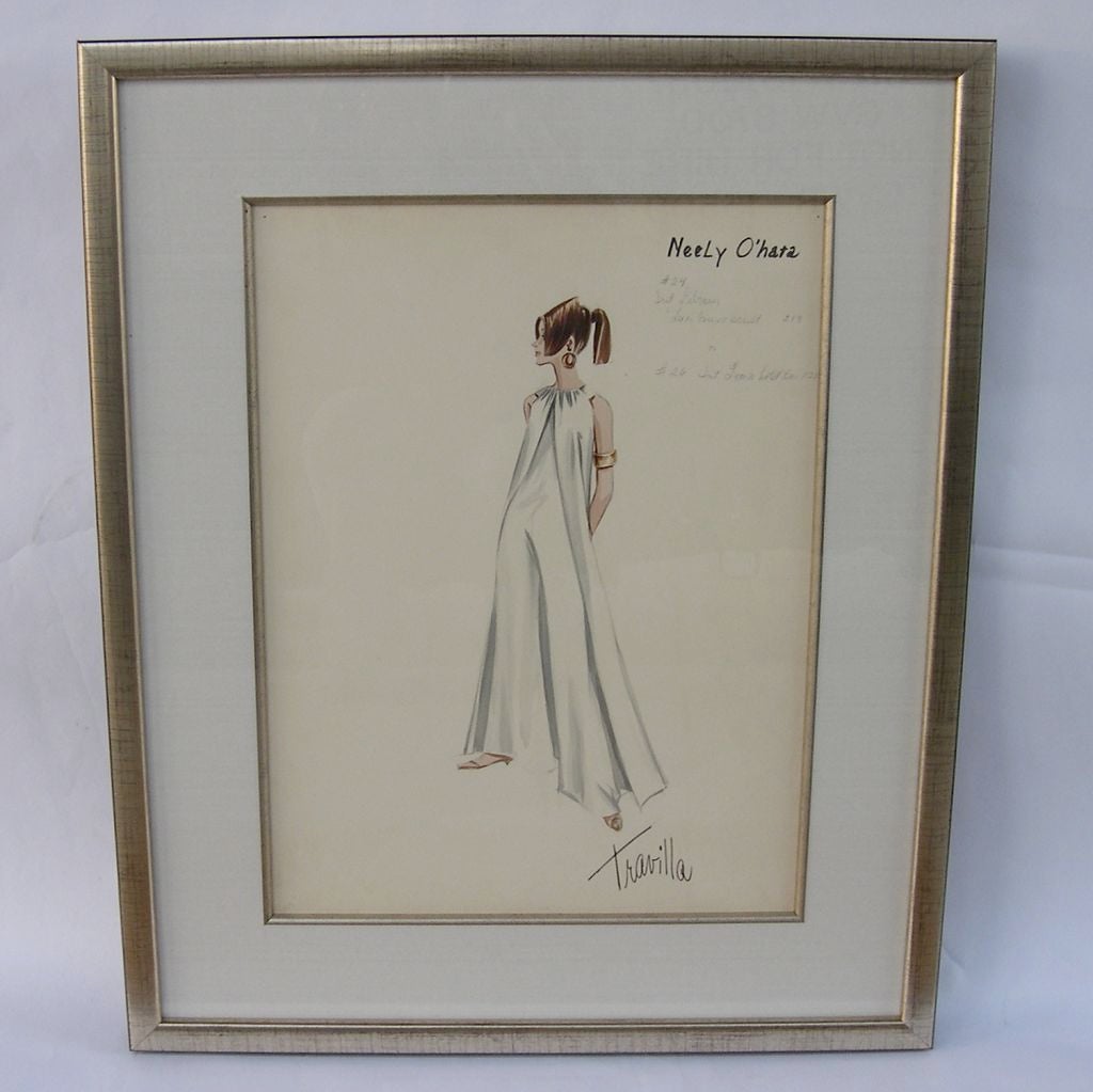 Original Costume Sketches by Travilla for Valley of the Dolls In Excellent Condition In Los Angeles, CA
