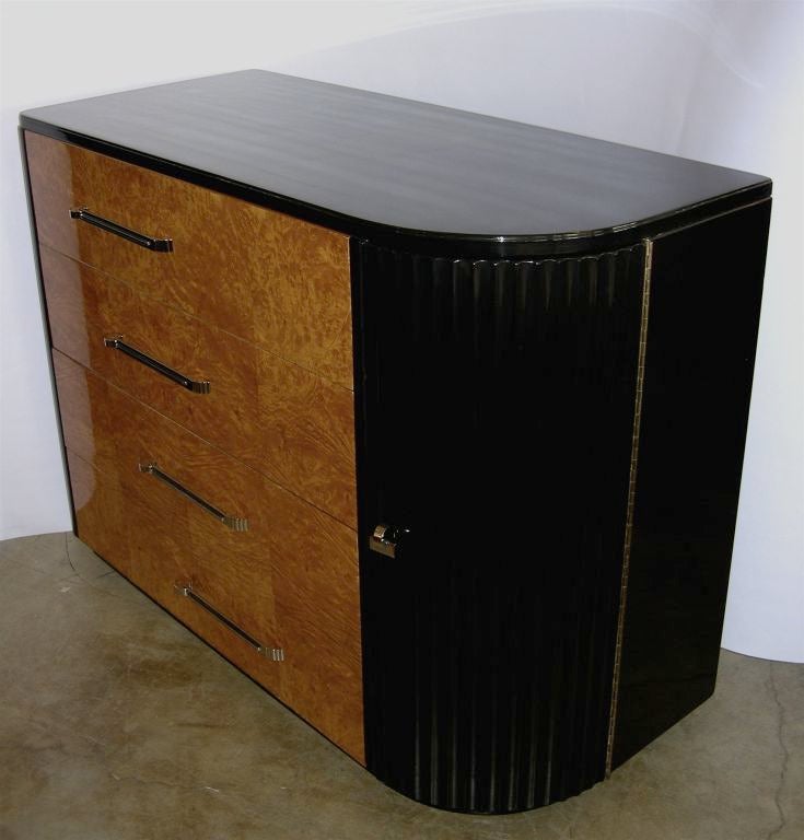 High & Low Streamline Dresser Suite by Donald Deskey Widdicomb In Excellent Condition In Los Angeles, CA