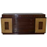 Walnut and Cork Sideboard or Credenza by Paul Frankl for Johnson