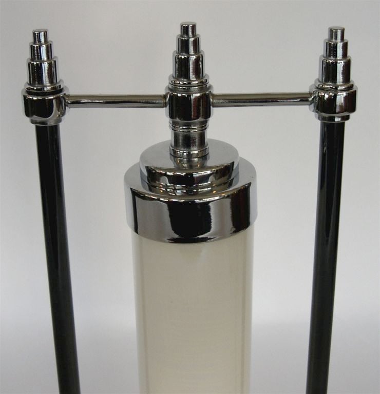 Rare Pair of Streamline Art Deco Ambient Lamps by Markel