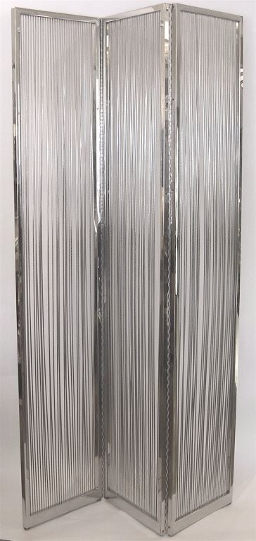 Magnificent Stainless Steel Screen or Room Divider by Parker NY