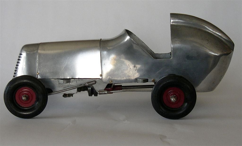 Original Aluminum Tethered Racing Car by Mc Coy In Good Condition In Los Angeles, CA