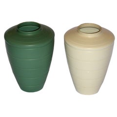 Large Streamline Ceramic Vases by Keith Murray for Wedgewood