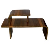 Large Art Deco Streamline Exotic Macassar Ebony Side Table