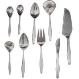 Gio Ponte Sterling Flatware for 12 Plus Sevring 93 Pieces Total