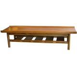 Great Solid Walnut Bench or Coffee Table by Nemnschoff Great Solid Walnut Bench or Coffee Table by Nemnschoff