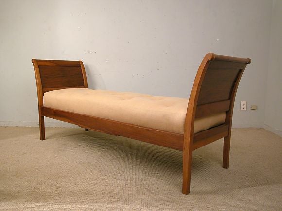 A French Walnut Banquette, 19th Century