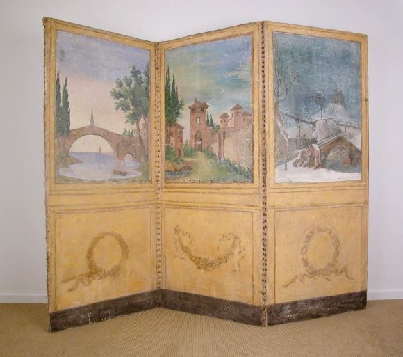 French Painted Screen