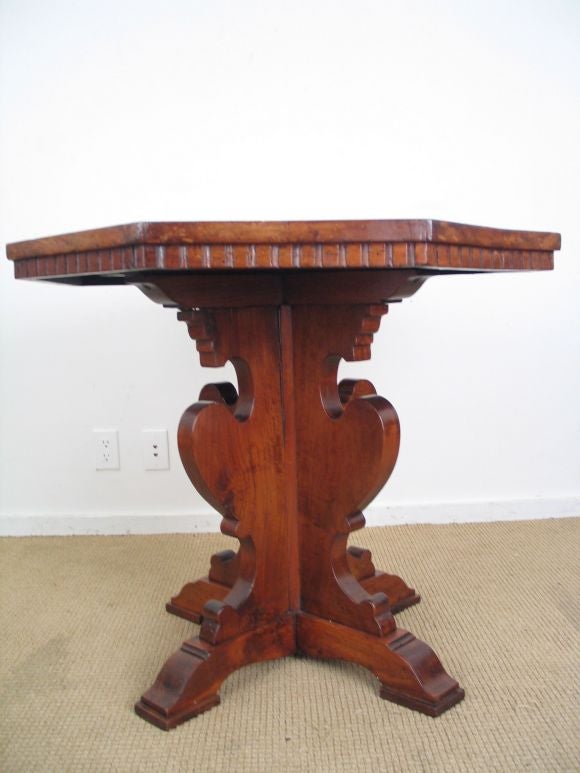 A Hexagonal Tuscan Walnut Gueridon