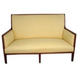 BIrch and Brass Inlay Neoclassical Canape