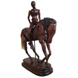 Articulated Mannequin of a Horse and RIder