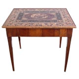 Italian Straw Marquetry Table