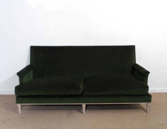 French Modern Neoclassical Style Upholstered Sofa