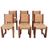 Set of Six Adoux-Minet Dining Chairs