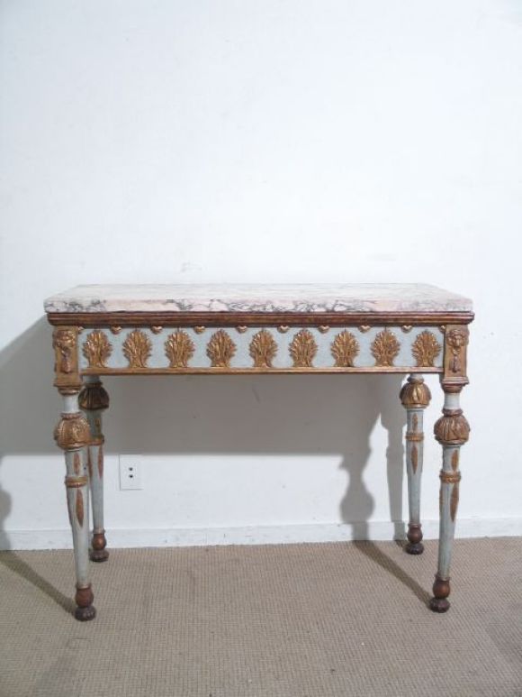Italian Marble Top Console