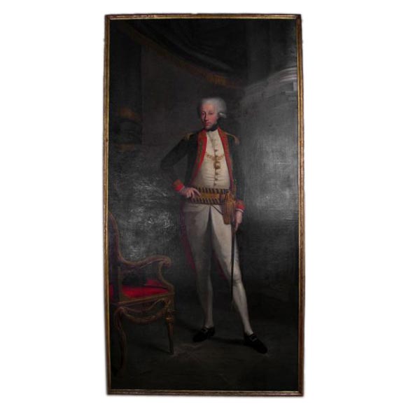 18th Century Oil Painting, Portrait, Large For Sale at 1stDibs