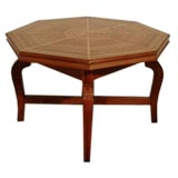 Antique Arts and Crafts Parquetry Center Table