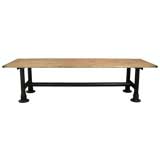 A Contemporary Wooden Table Composed from Recycled Metal Parts A Contemporary Wooden Table Composed from Recycled Metal Parts