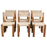 Set of Ten Pierre Chapo Chairs