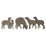 Grouping of Carved and Painted Sheep Plaques