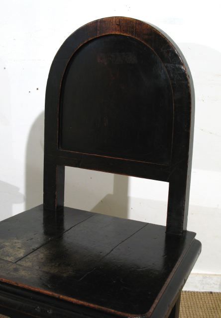 19th Century Pair of Ebonized Mahogany Egyptian Revival Style Hall Chairs