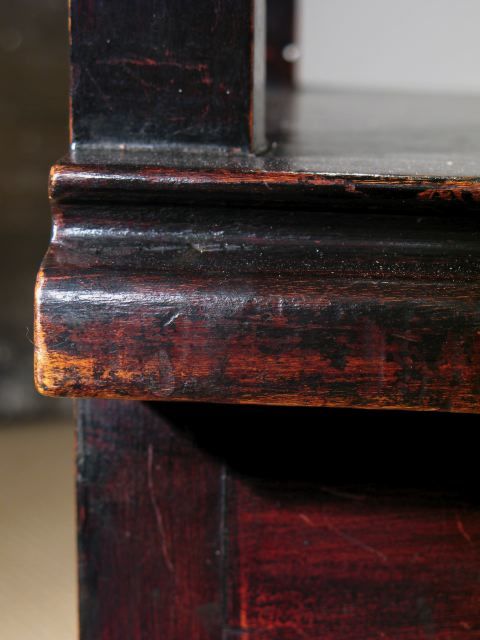 Pair of Ebonized Mahogany Egyptian Revival Style Hall Chairs 1