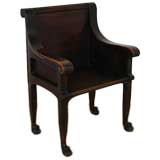 Italian Stained Birchwood Classical Revival Bergere
