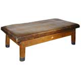 Swiss Leather Bench For a Coffee Table