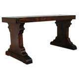 French Dark Stained Walnut Console
