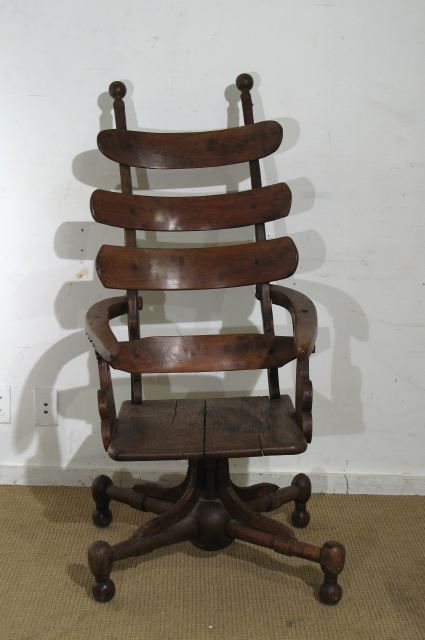 An Unusual and Whimsical Mid 19th Century Oak and Iron Dentist's Chair