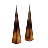 Pair of "Pyramide" console / floor lamps in the style of Matégot