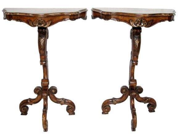 Pair Venetian Style Consoles