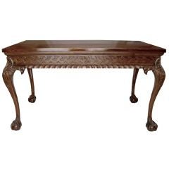 Irish Carved Walnut Side/Center Table (GMD#1733)