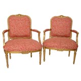 Pair 19th C. Marquessa Arm Chairs