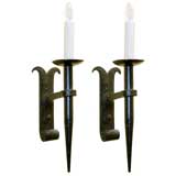 Pair 19th C. Spanish Iron Sconces