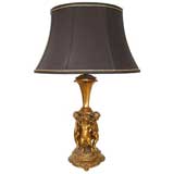Vintage Carved Cherub Lamp (GMD#1854)