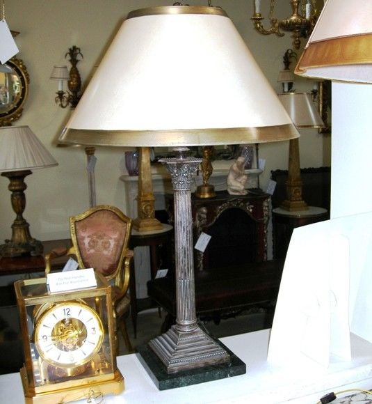 Silver Plated Corinthian Column Lamp (GMD#1068)