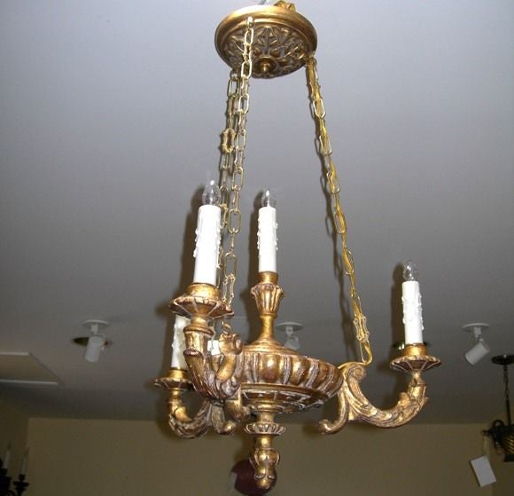 19th C. Italian 4-Lite Chandelier
