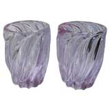 Pair Italian Murano Candle Holders Or Lamp Bases (GMD#1764)