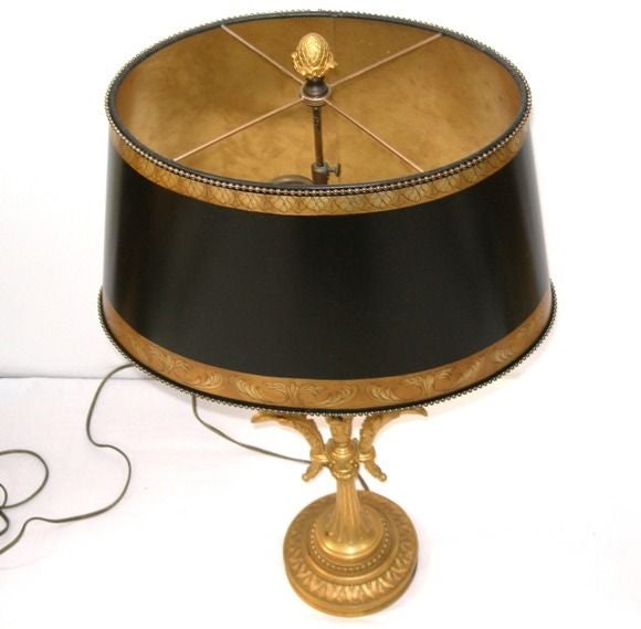 Pair French Bronze Bouillotte Lamps 2