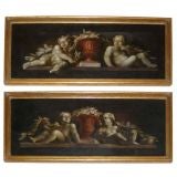 Pair 19th C. Italian Oil Paintings (GMD#1383)