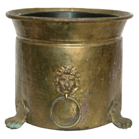 Brass Paw Footed Cachepot/Coal Pot (GMD#1389)