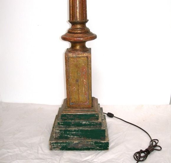 19th Century 19th C. Italian Tall Candlestick Lamp (GMD#1901) For Sale