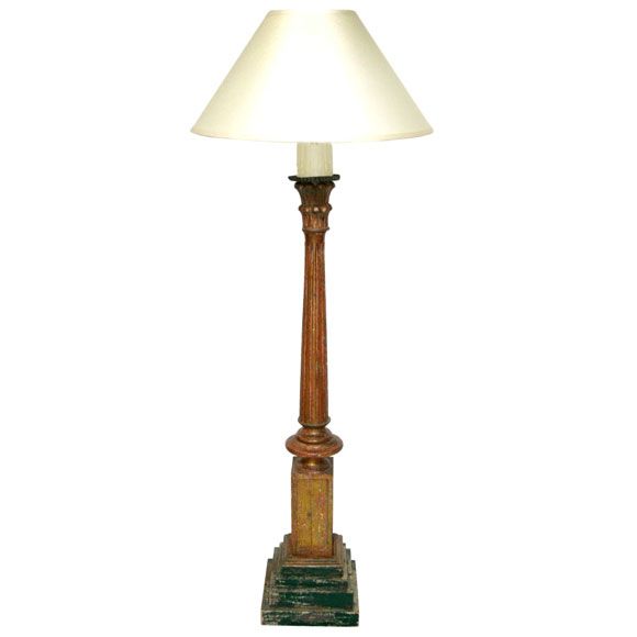 19th C. Italian Tall Candlestick Lamp (GMD#1901) For Sale