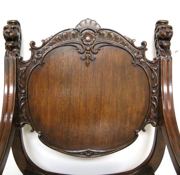 Italian Savonarola Style Arm Chair 1