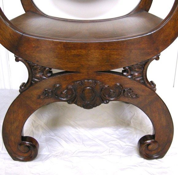 Italian Savonarola Style Arm Chair 2