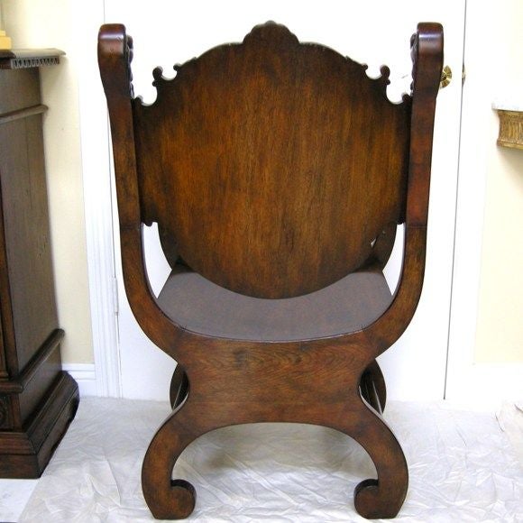Italian Savonarola Style Arm Chair 5
