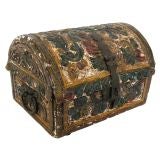 19th C. Spanish Leather Strong Box