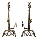 Pair 19th C. Renaissance Style Andirons (GMD#2041)