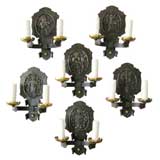 Set of 6 Unique French Gothic Style Sconces (GMD#2086)